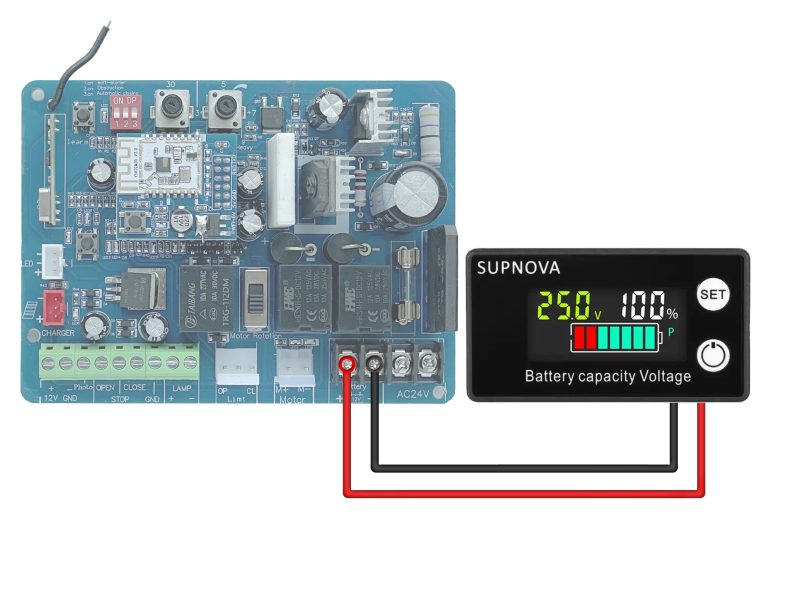 Battery Display for Solar Gate Openers