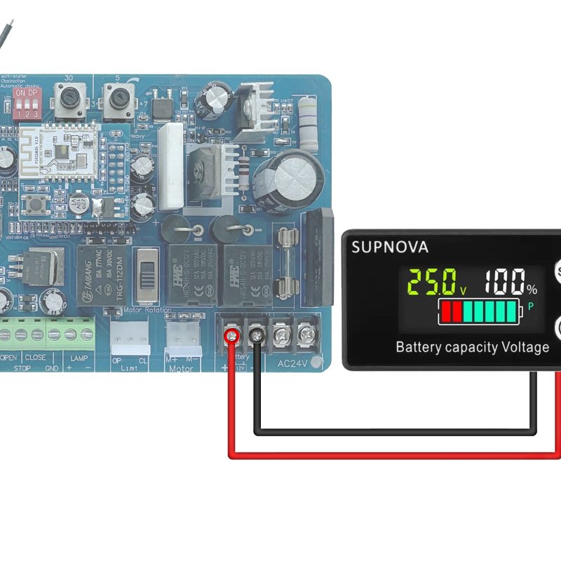 Battery Display for Solar Gate Openers