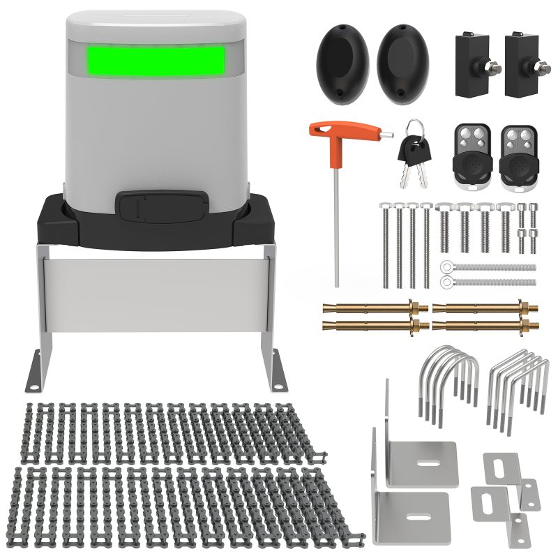 GO-600 Solar Sliding Gate Opener (Motor+Chains)