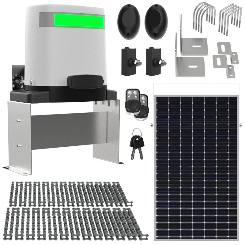 ME-GO-650CS 3-in-1 Sliding Gate Opener (w/Racks+20W Solar)