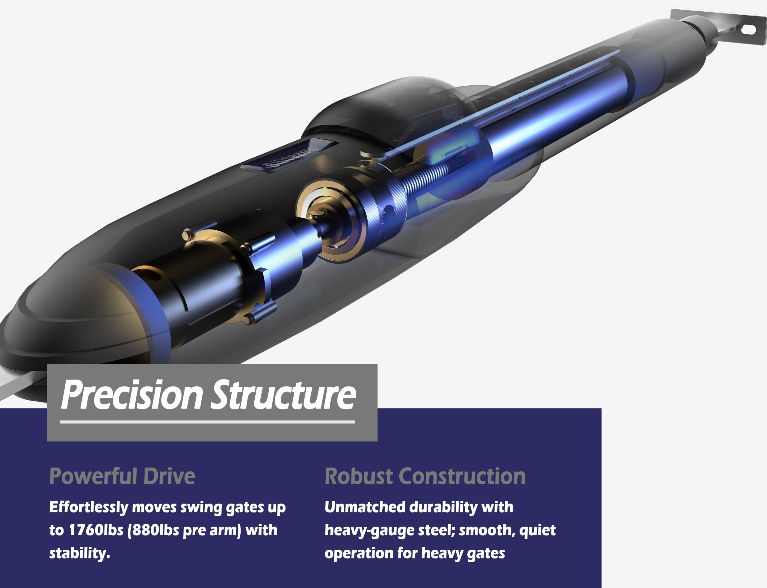 MS650 Solar Swing Gate Opener (1760lb Dual-Arm) - immagine 6