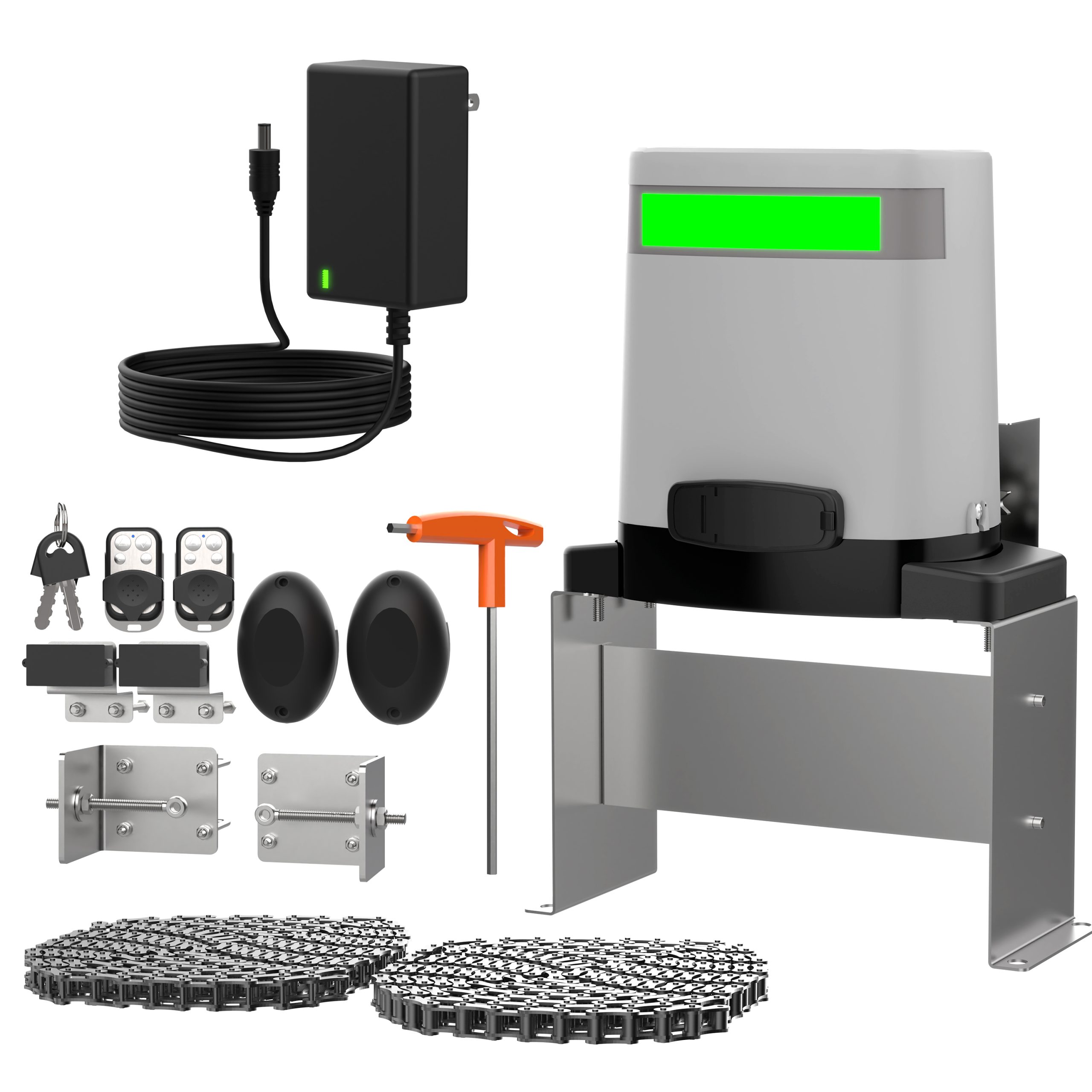 ME-GO-600C Sliding Gate Opener + AC-to-DC Power Adapter